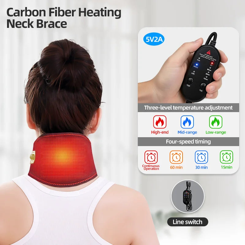 Electric Heated Neck Support Vibration Massager Hot Compress - product image 9