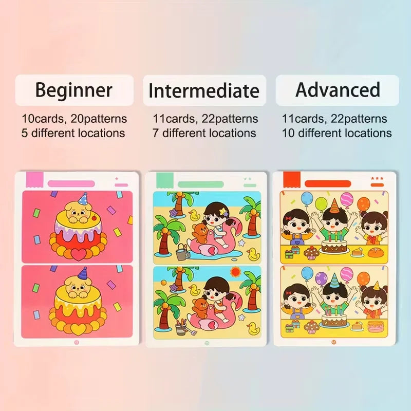 Find the Difference Fun Focus Training Game with Erasable Picture - image 4