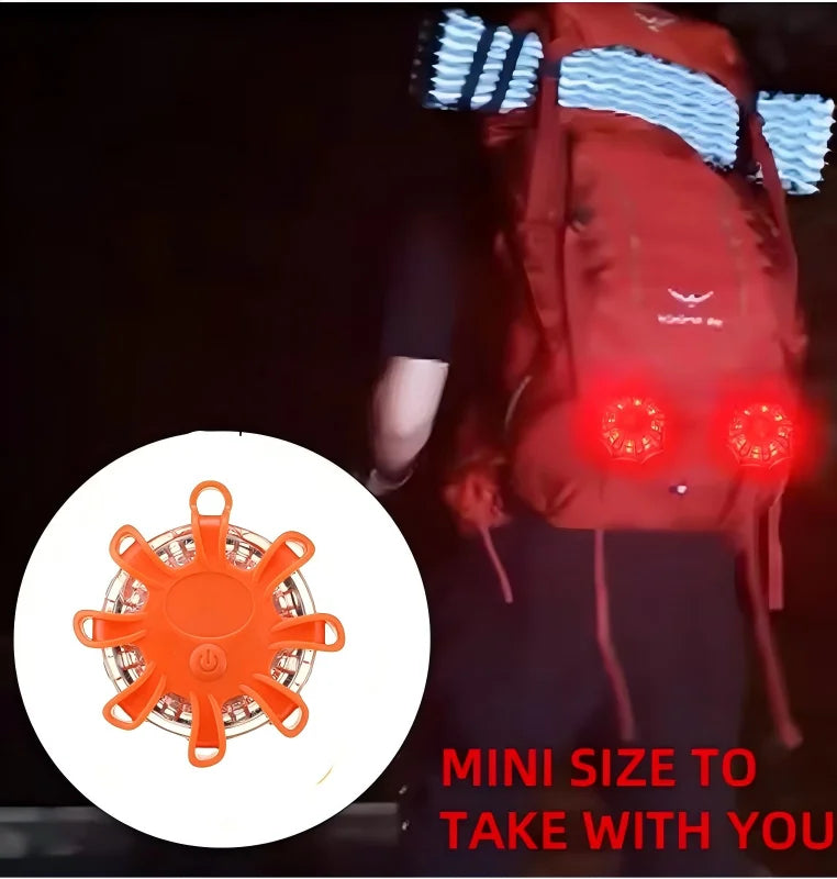 8led Flares Emergency Lights Roadside Safety Beacon Disc Flashing - product image 3