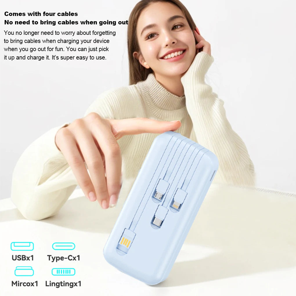 10000mah Power Bank Built-in Type-c Cable & Digital Display - product image 6