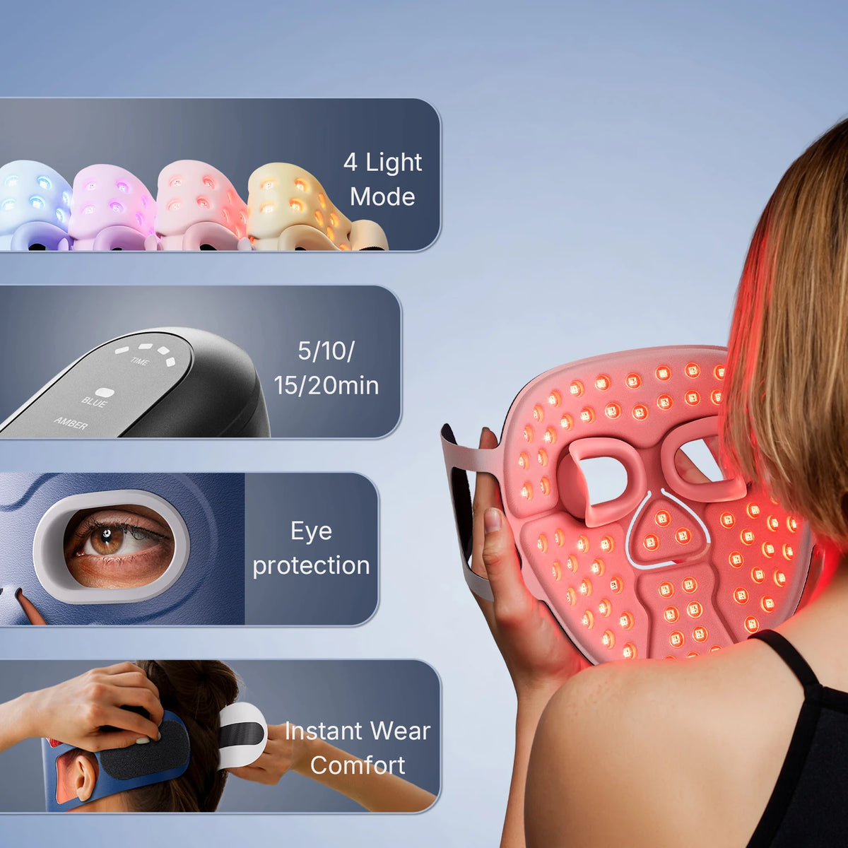Red Light Therapy for Face Wireless Mask 850nm Infrared & Masks - product image 2