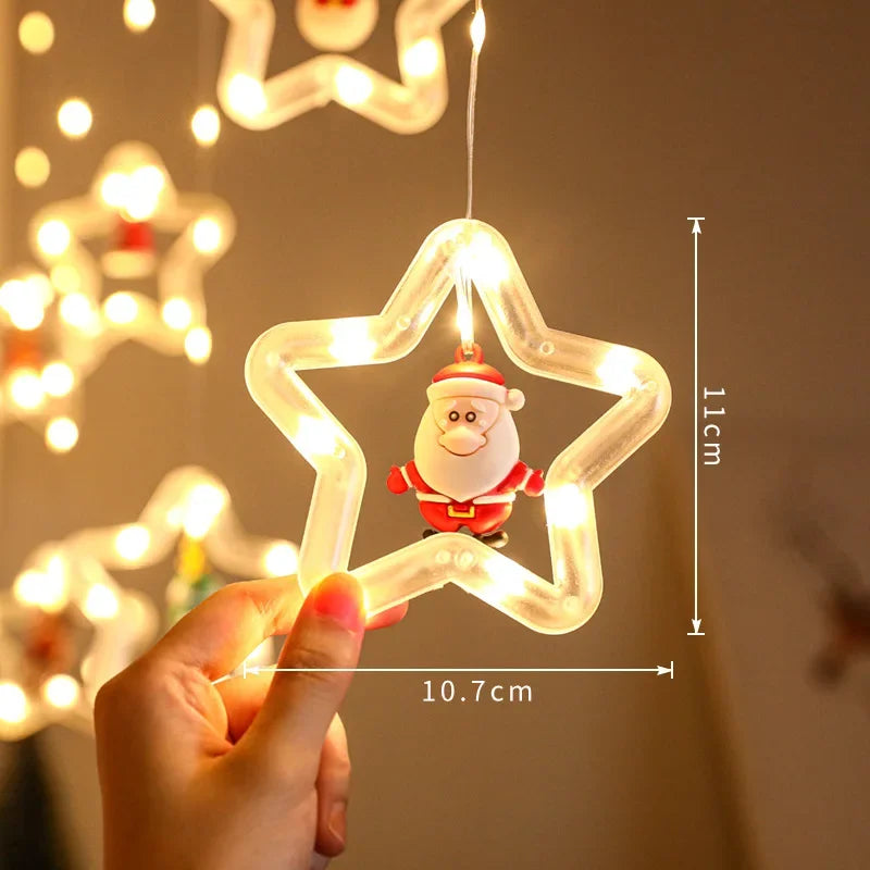 Christmas LED Strip Lights USB Curtain Garland for Room Decor - product image 2