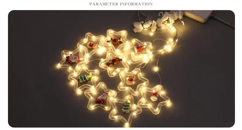 Christmas LED Strip Lights USB Curtain Garland for Room Decor - product image 10