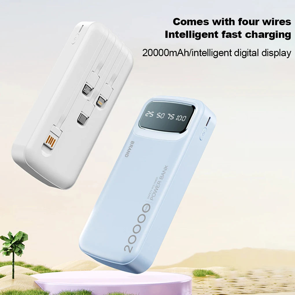 10000mah Power Bank Built-in Type-c Cable & Digital Display - product image 3