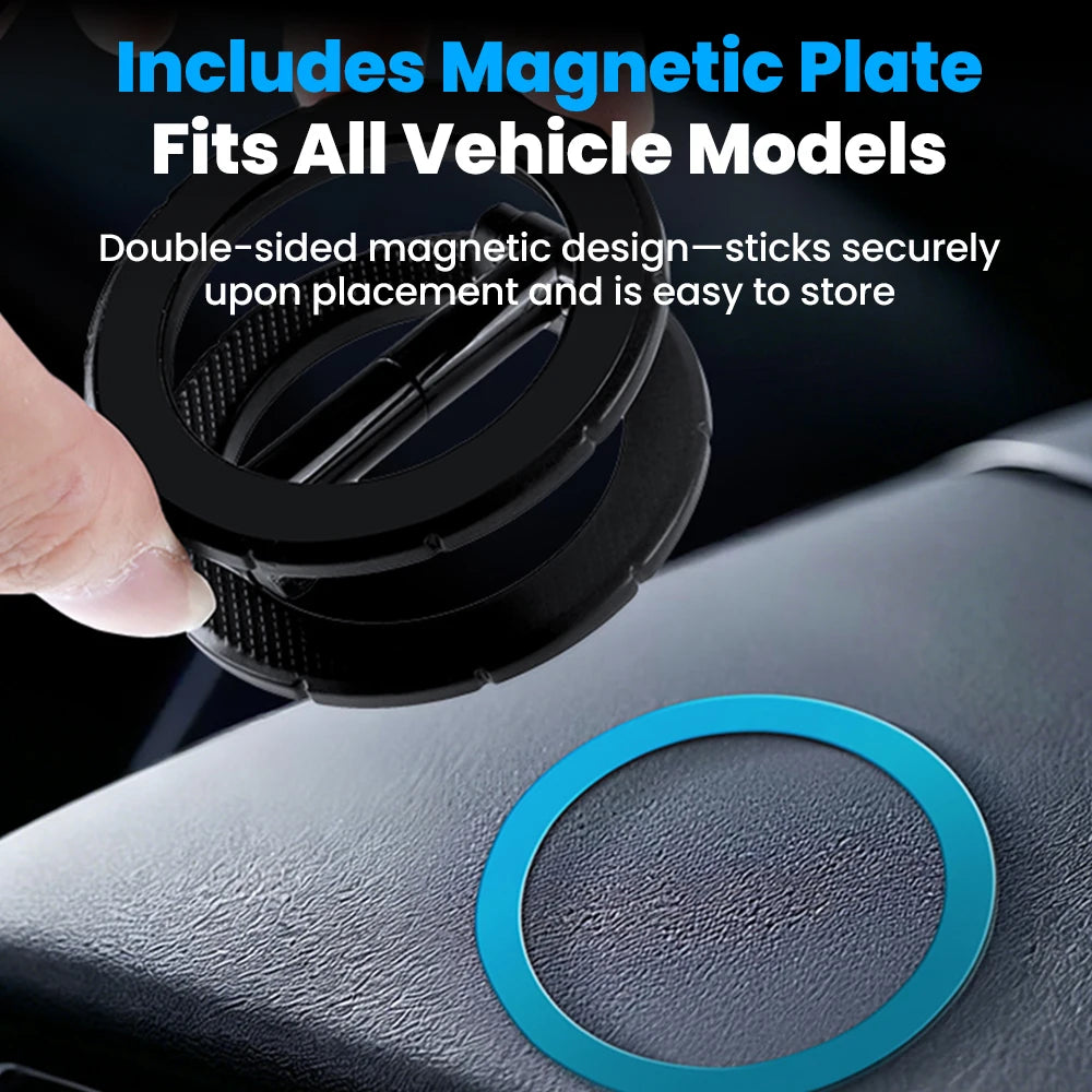 Portable Magnetic Mobile Phone Holder Car-mounted Foldable Suction - image 5