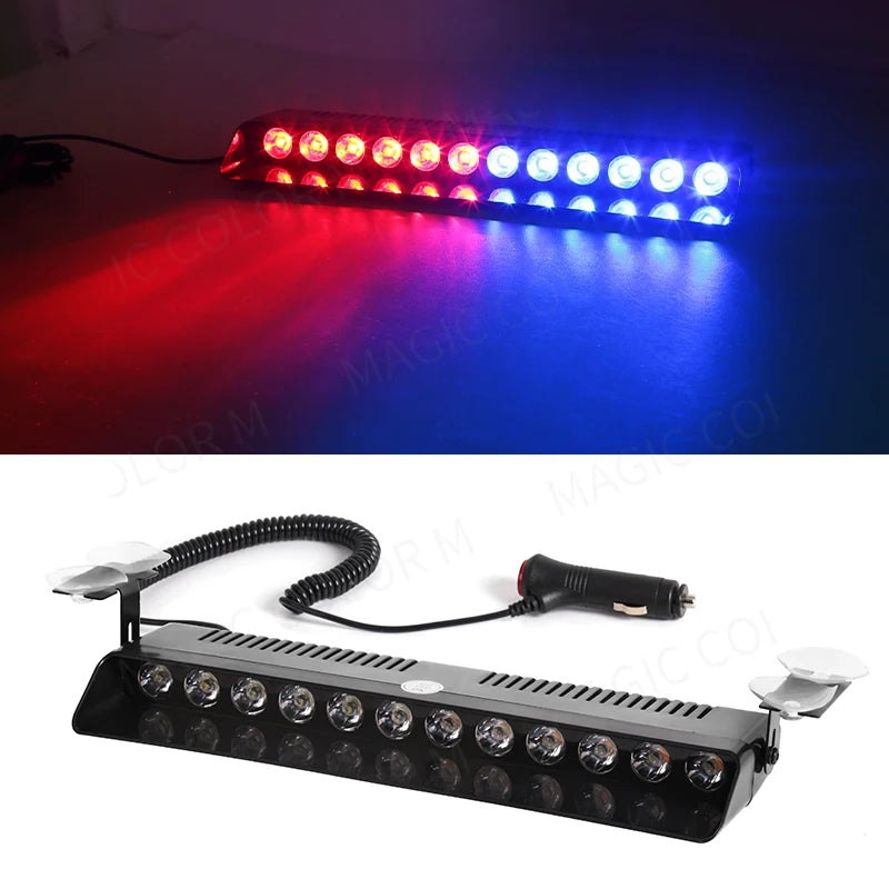12 LED Car Strobe Light Flash Warning Signal Beacon Traffic Fireman - product image 17