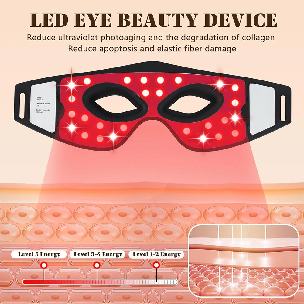 LED Eye Mask Red Infrared Light Therapy