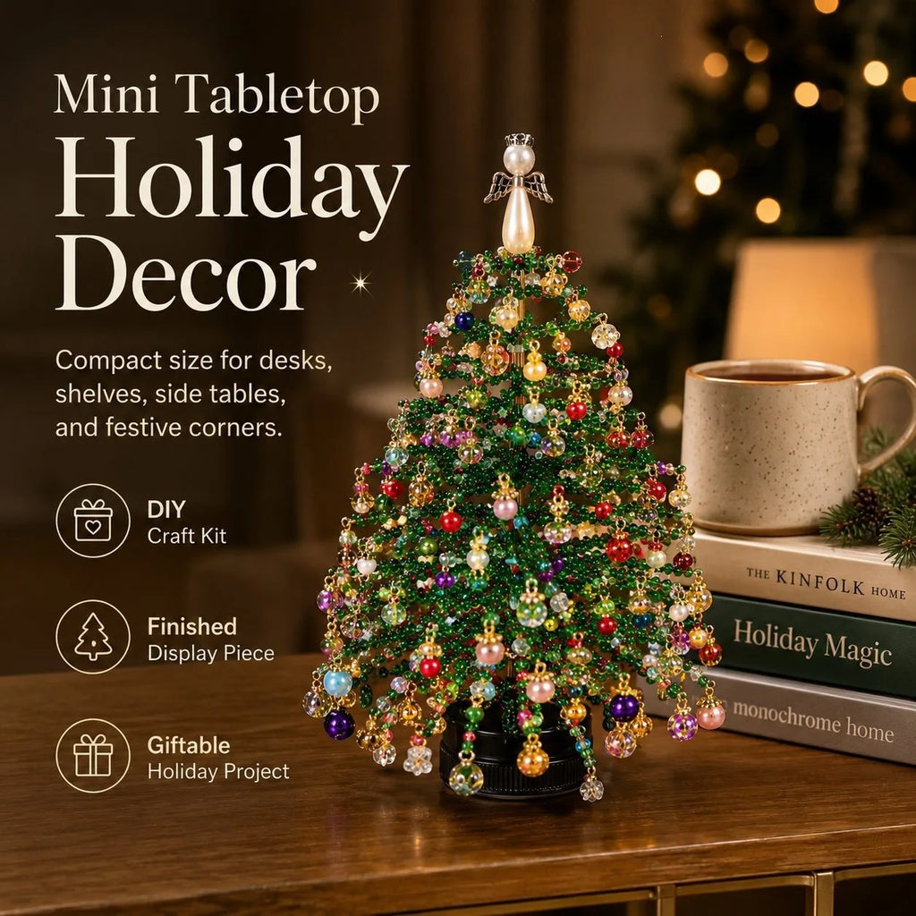 DIY Beaded Christmas Tree Kit Crystal Bead Craft Set with LED Lights - product image 15