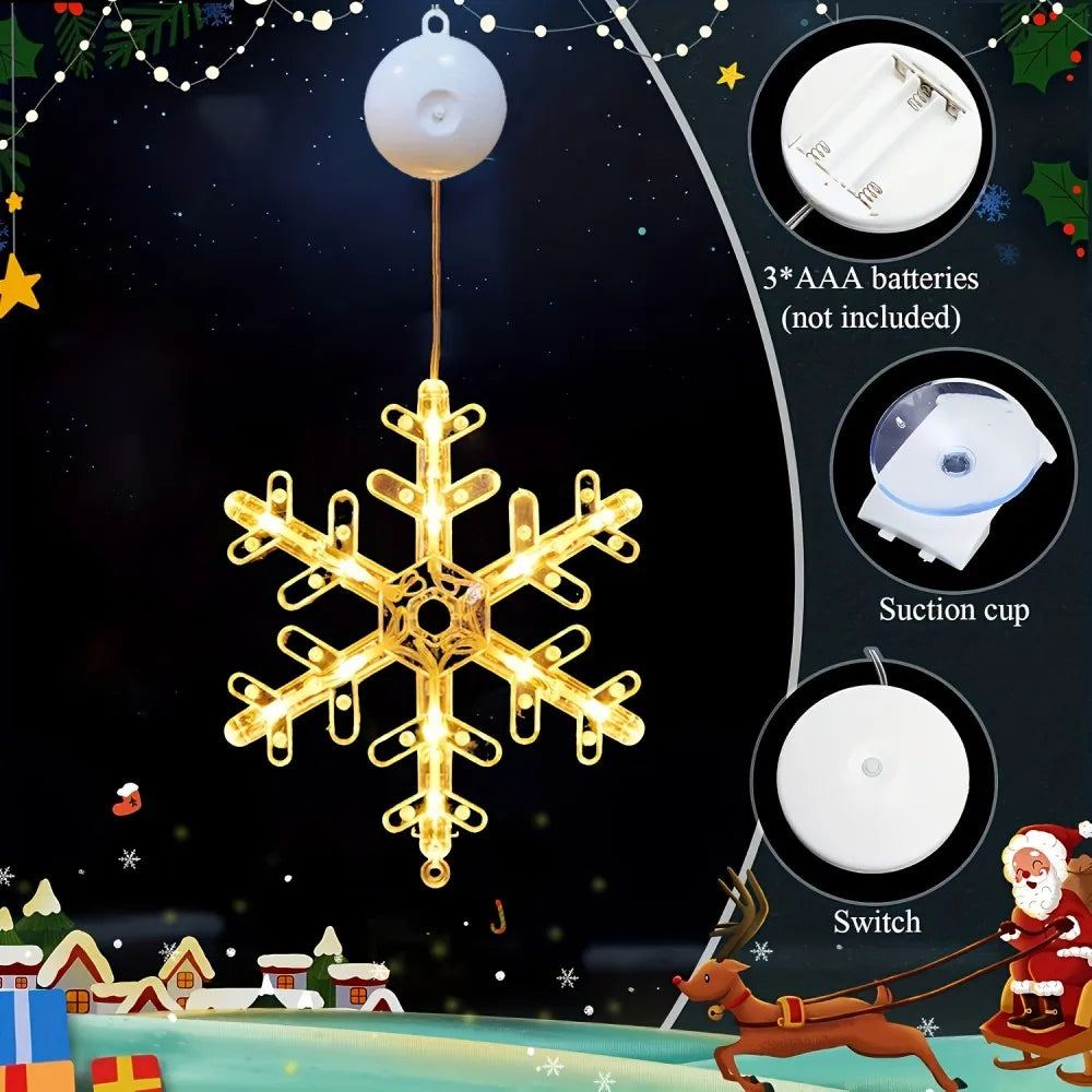 Christmas LED Window Hanging Decor Star & Santa Fairy Lights - product image 15
