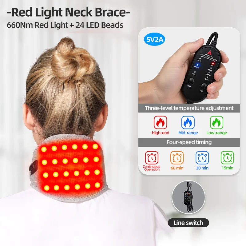 Electric Heated Neck Support Vibration Massager Hot Compress - product image 8