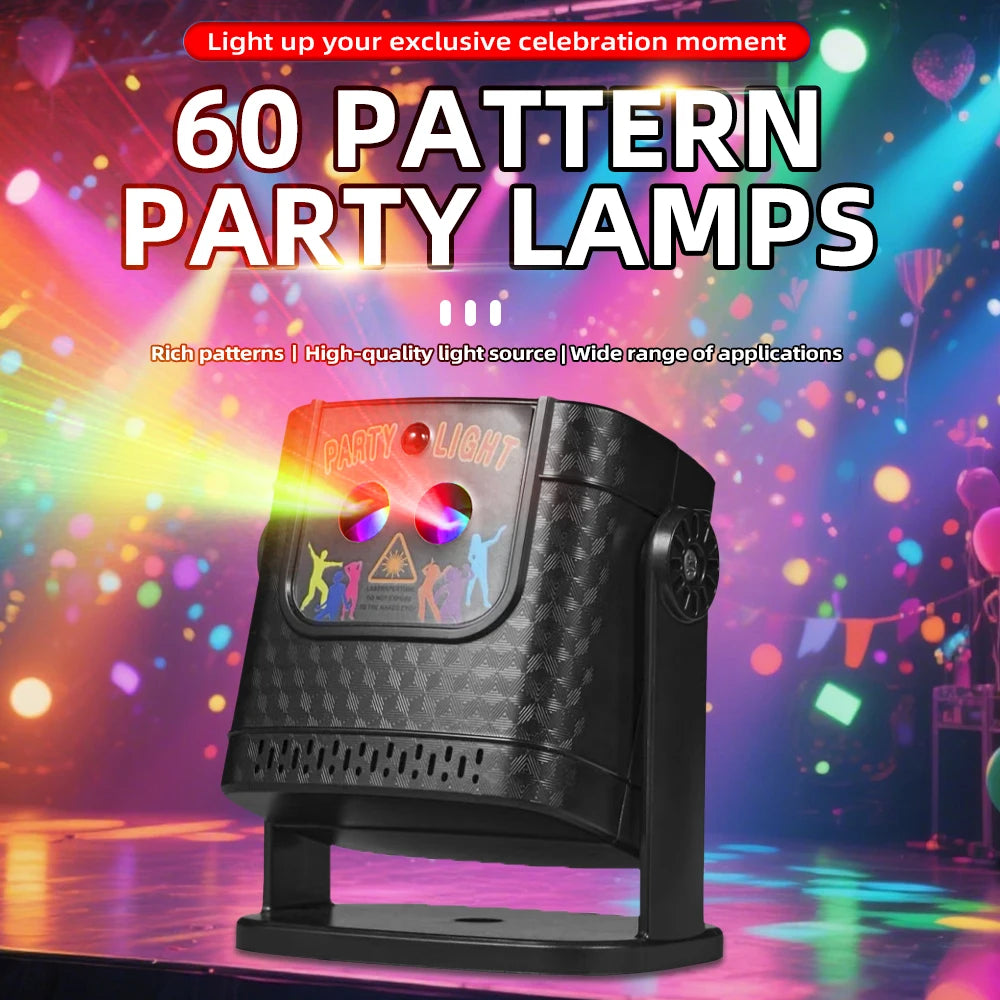Mini 60 Patterns Projector Party Effect Lights Dj Disco Lamp - product image 1