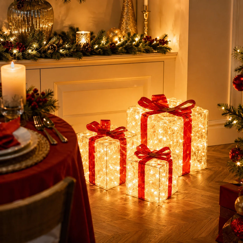 Christmas Lights Gift Box 3pcs LED Presents with 8 Modes - product image 5