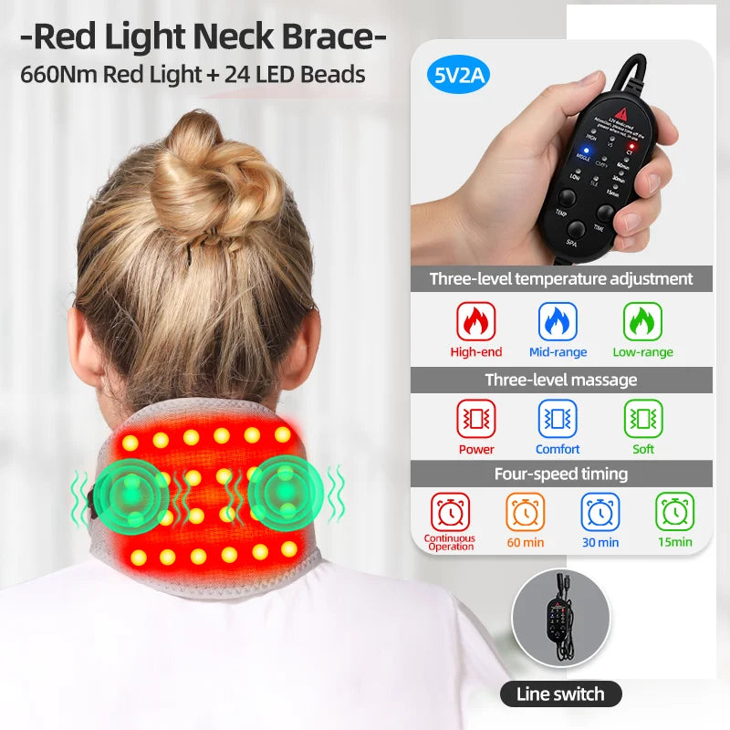 Electric Heated Neck Support Vibration Massager Hot Compress - product image 7