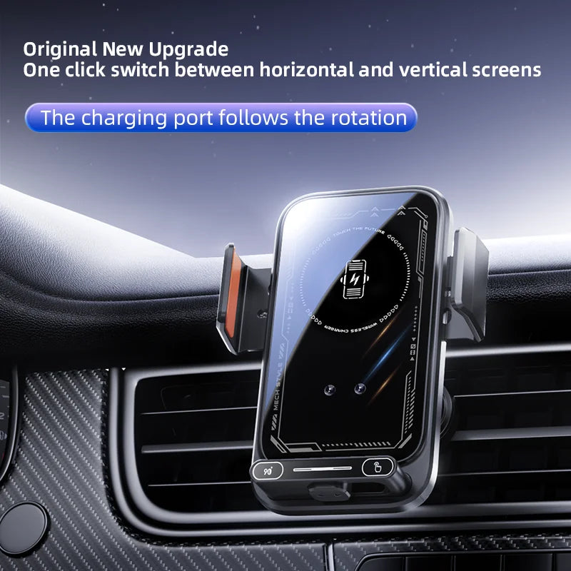 Car Phone Charger Holder 15w Wireless & Wired Auto Sensing - product image 3
