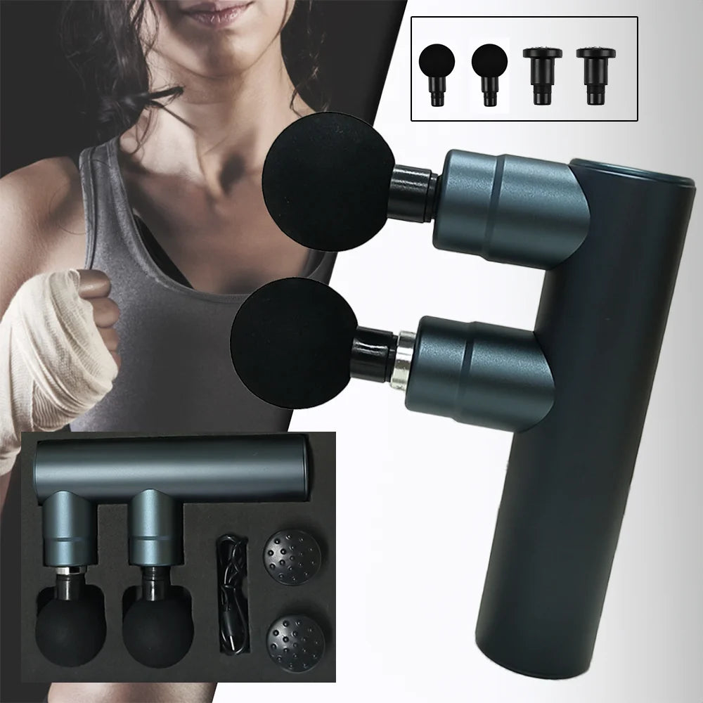 Muscle Electric Massage Gun USB Charging High Frequency Double Head - product image 1