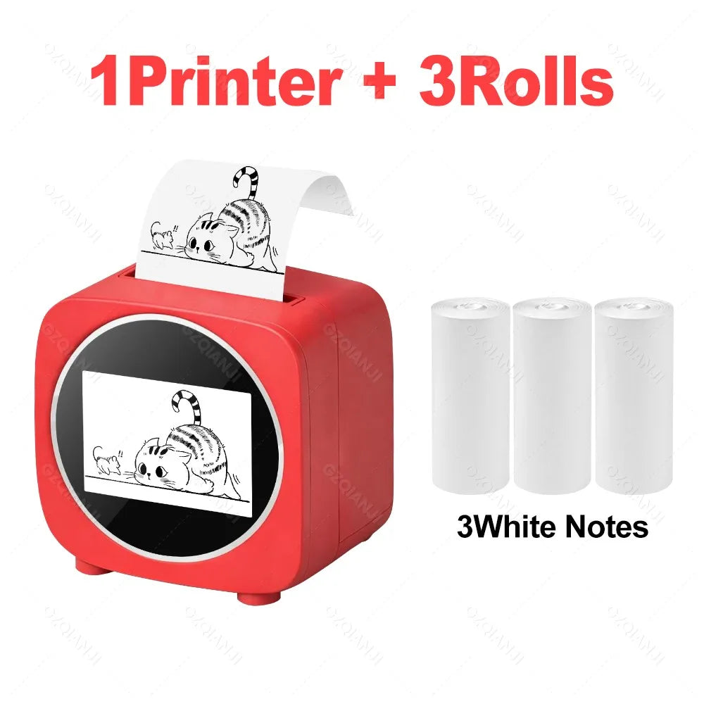 AI Voice-Powered Portable Thermal Sticker Printer with HD Screen