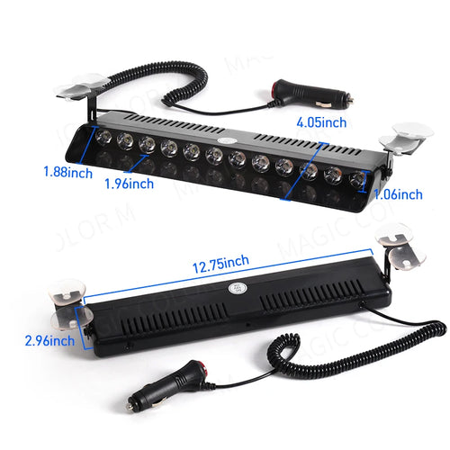 12 LED Car Strobe Light Flash Warning Signal Beacon Traffic Fireman - product image 2