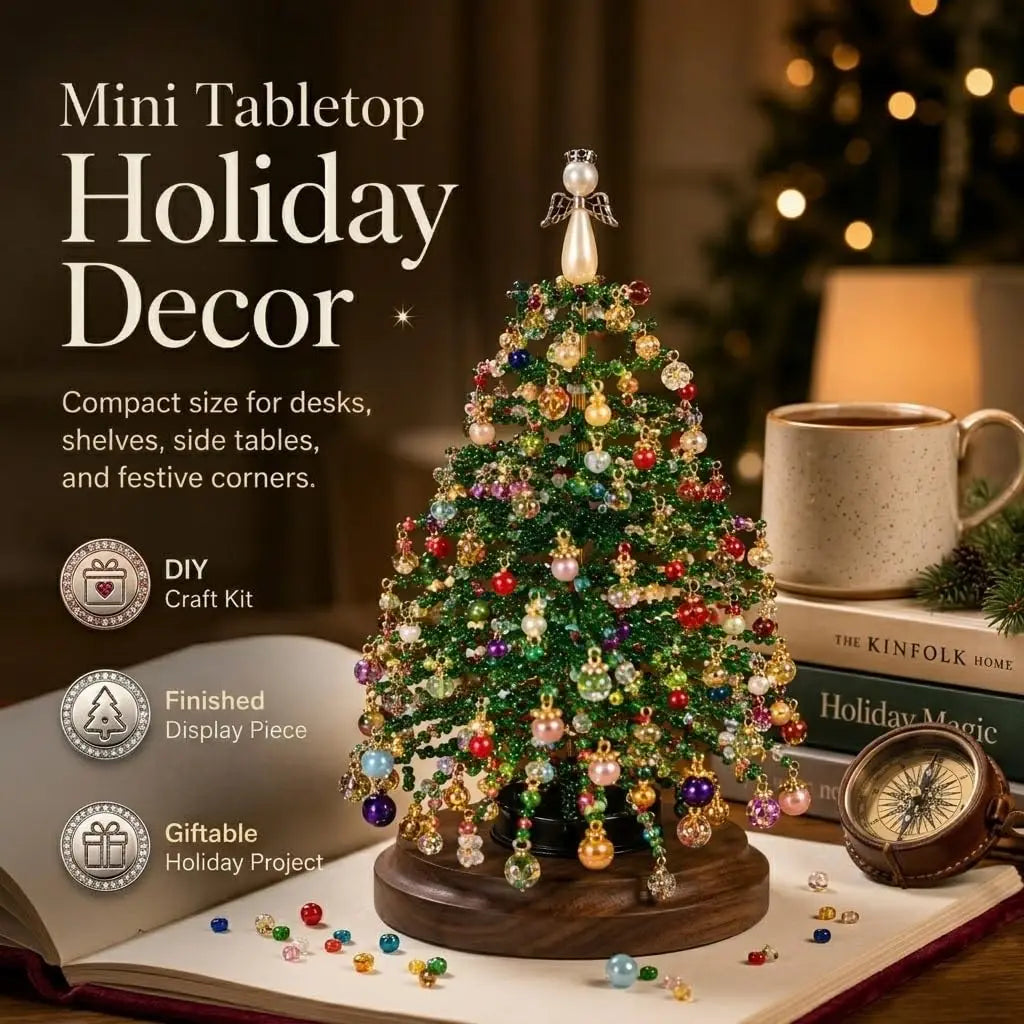 DIY Beaded Christmas Tree Kit Crystal Bead Craft Set with LED Lights - product image 24