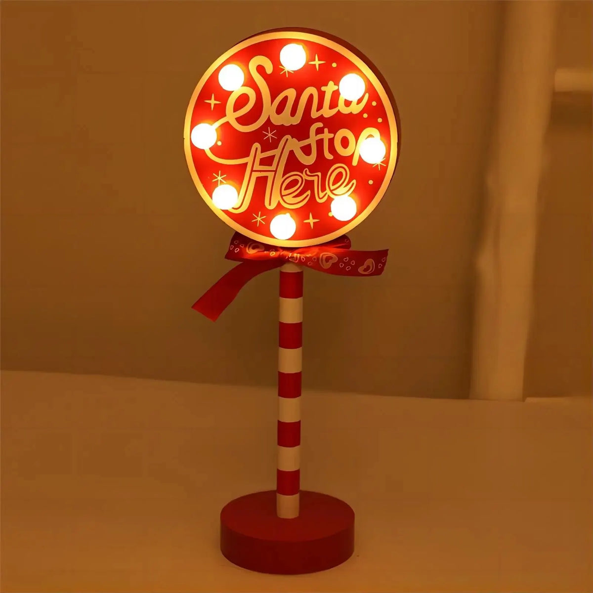 Christmas Stop Here Decor Santa Tree Topper LED Desk Lamp - product image 24