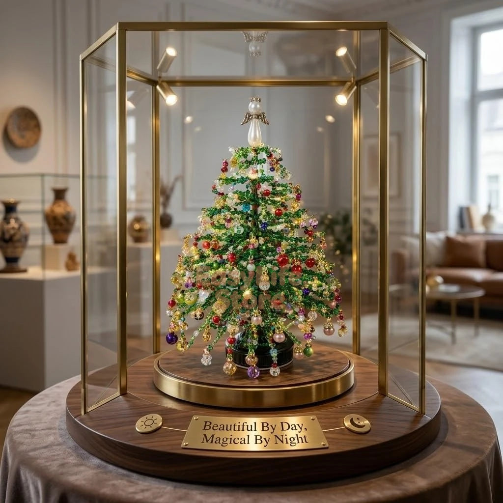 DIY Beaded Christmas Tree Kit Crystal Bead Craft Set with LED Lights - product image 6