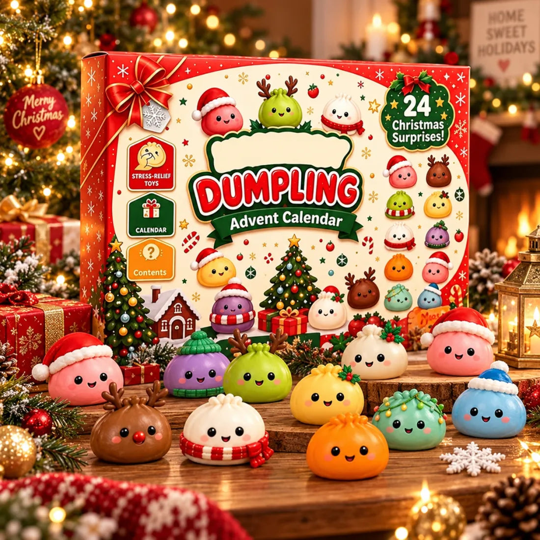 24-Day Mystery Dumpling Squishy Advent Calendar